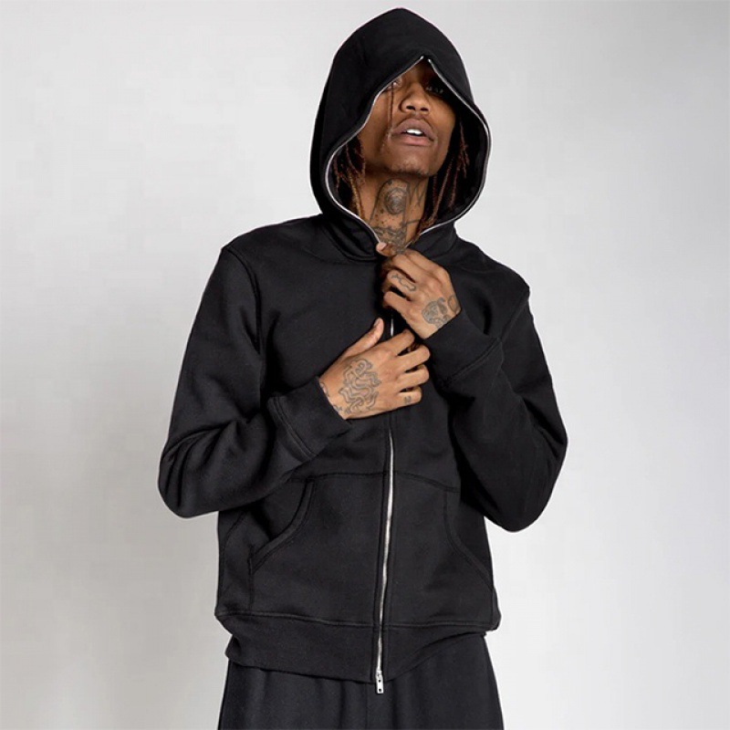 Oversized Pull Over Plain Gym Felpa Uomo Sweat-shirt Sports Cotton Polyester Sweatshirt Full Zip Up Face Streetwear Hoodie