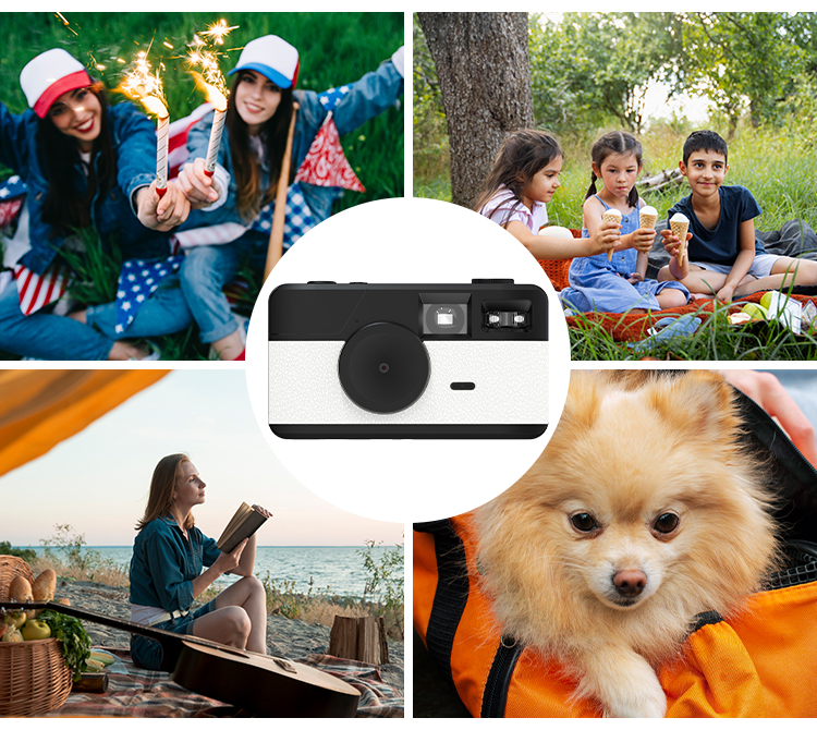 Retro Screenless Digital Camera Screen-free 8 Mode Filters Without Screen 8MP Photo With Photo Counter LED Flash Camping Camera