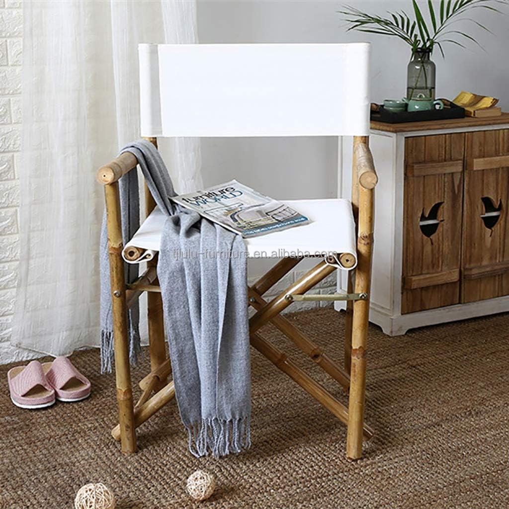 Outdoor Bamboo Wooden Director Chair Foldable Function for Beach Camping Bamboo Material Commercial Furniture