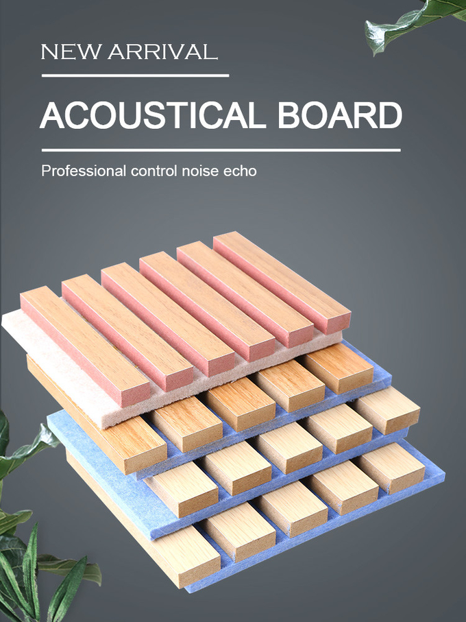 MDF Wooden Acoustic Slats Interior Wall Panel 2400*600*22mm