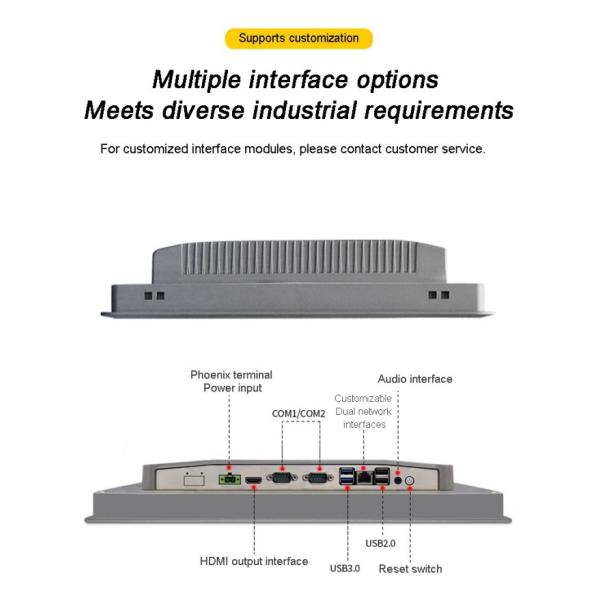 27 Inch Aluminum Case TFT Screen Monitor VGA Waterproof LCD Industrial Embedded Touchscreen