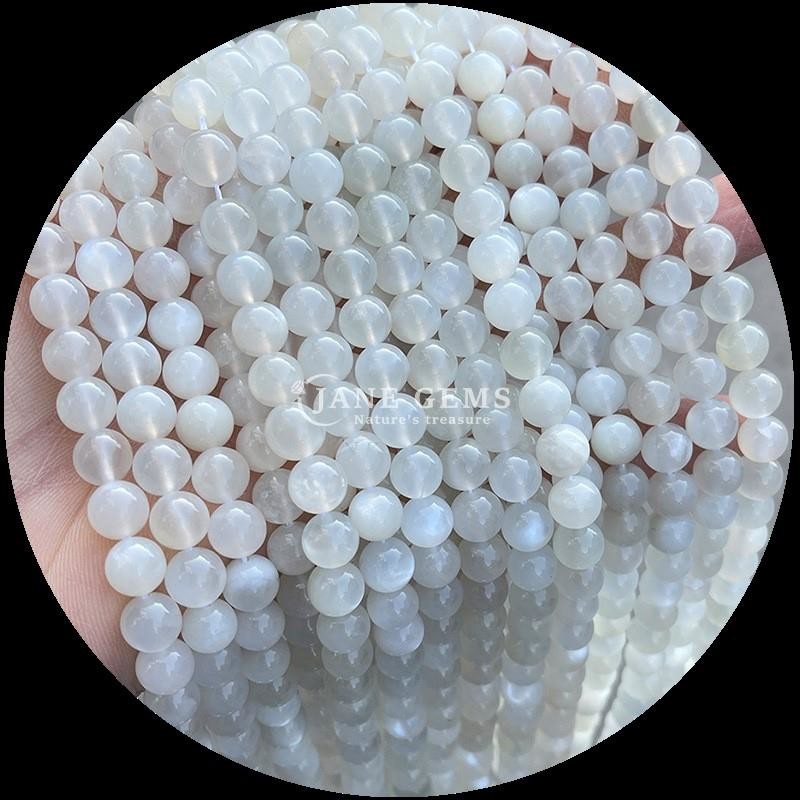 Natural Gemstone With Round Cut Moonstone Fluorite Ocean Jasper Loose Strands Beads For DIY Jewelry