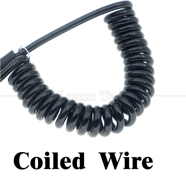 Spring Coiled Male to Male 3.5mm Jack Aux Stereo Audio Extension Cable