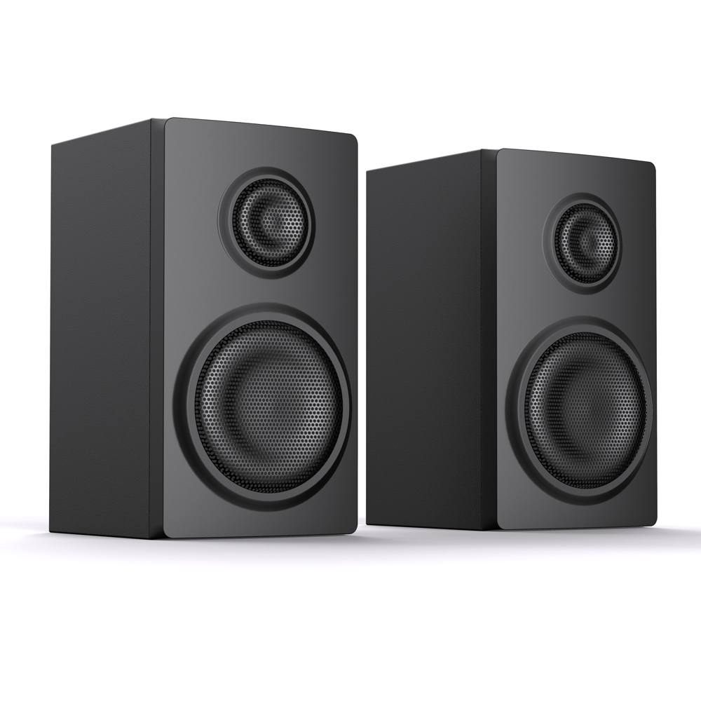 AC Powered Bookshelf Speaker Dual Audio Input Wired Home Bluetooth Speaker for Active Mini
