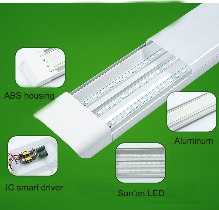 9W 18W 36W 40W 60W 4FT PC LED Batten Purified Fixture Lamp Tube Light with Materials