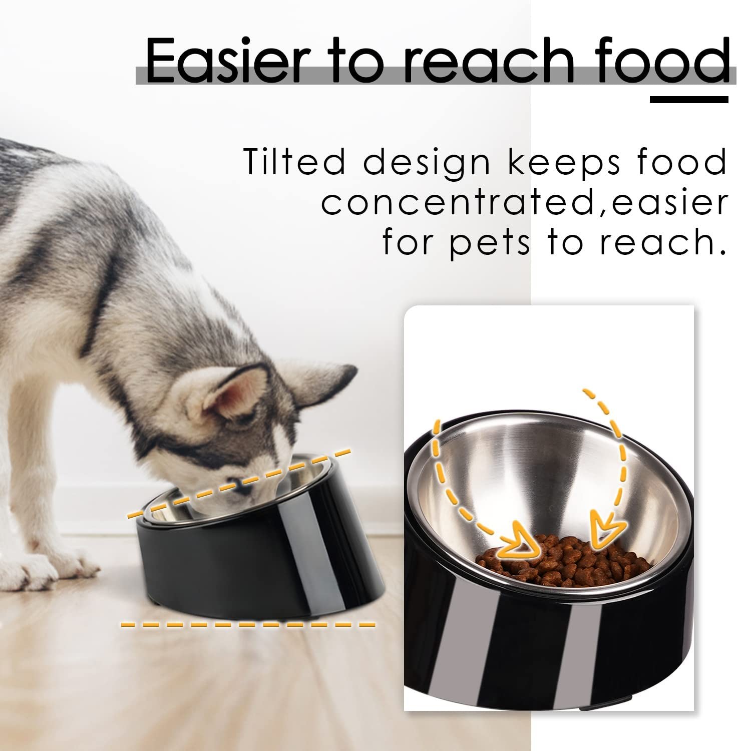 Design Mess Free 15° Slanted Bowl for Dogs and Cats