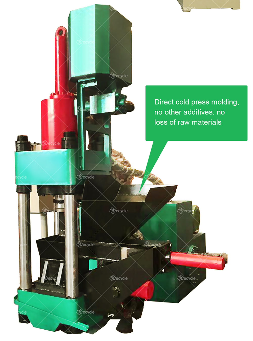 300KGS/H Metal Powder Press Machine , Vertical Hydraulic Scrap Aluminum Baler