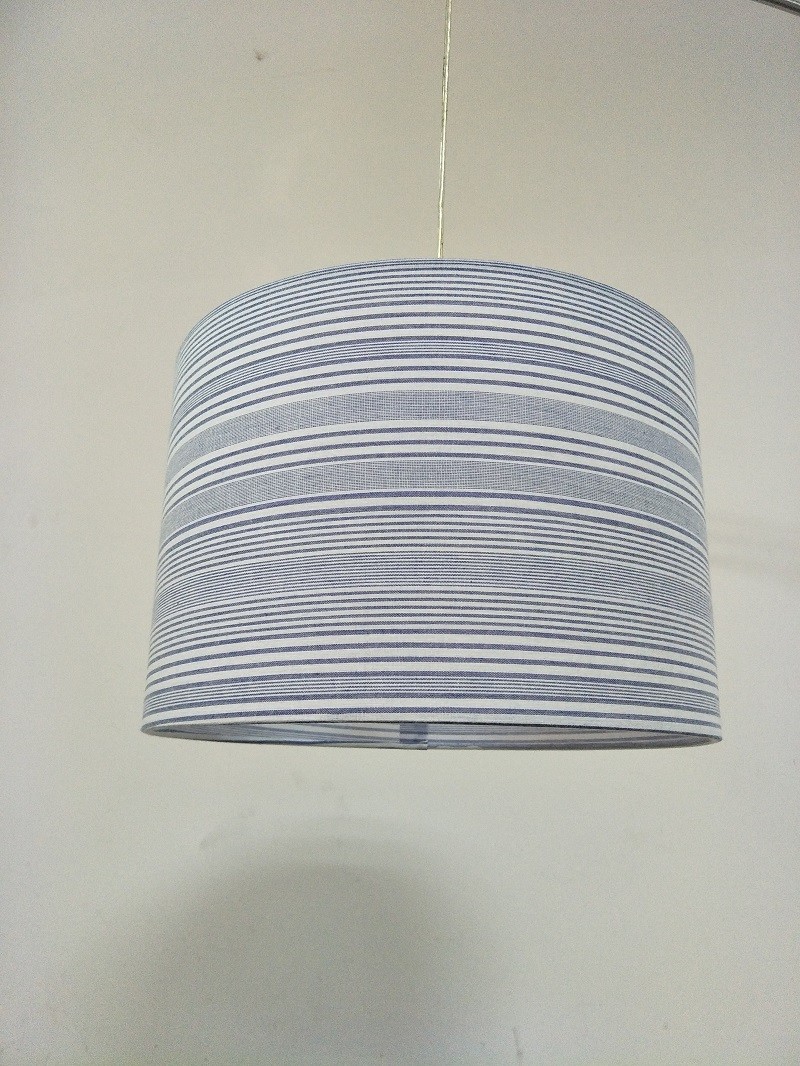 Tiny Pinstripes Fabric Pendant Light Shades
