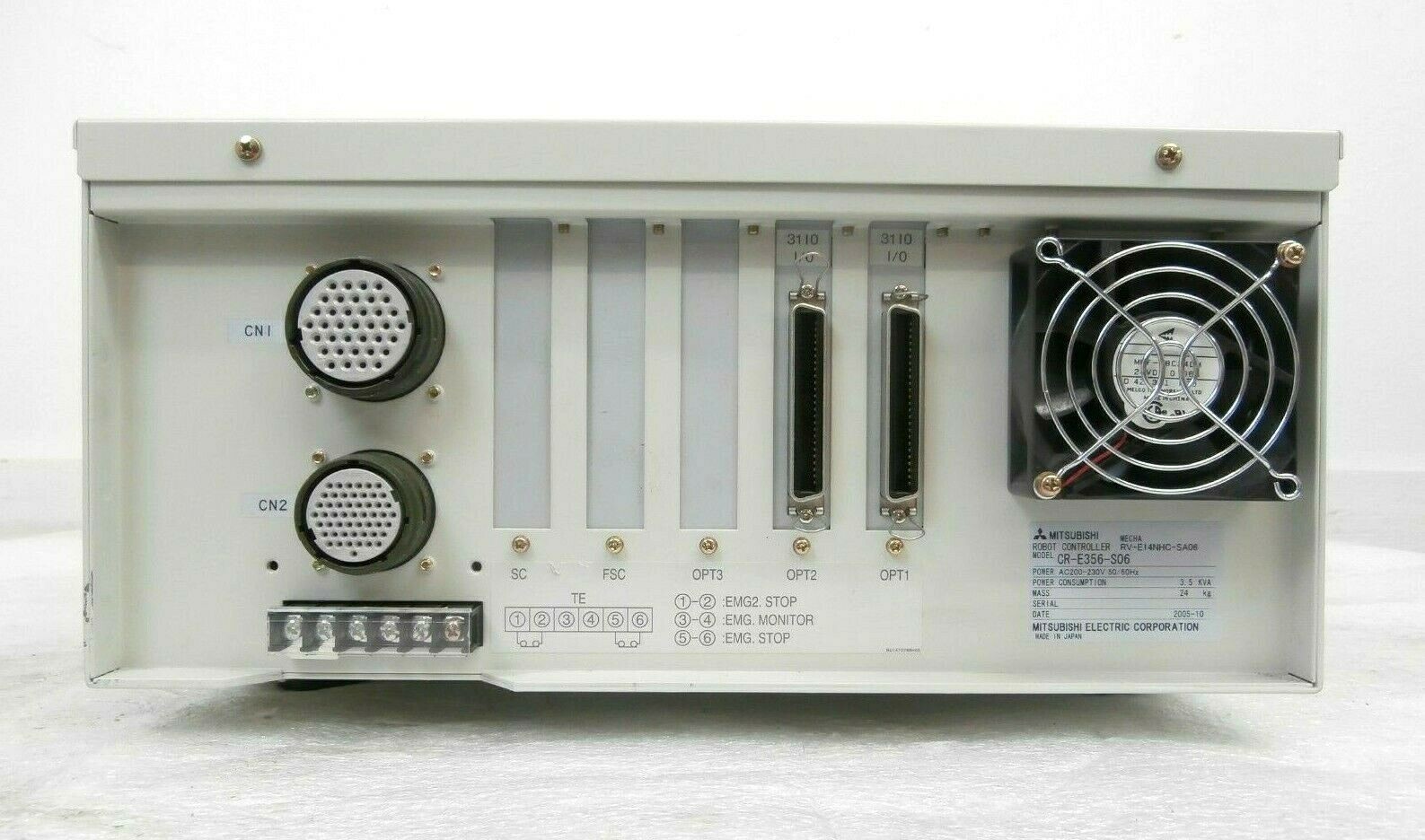Mitsubishi CR-E356-S06 CONTROLLER INDUSTRIAL ROBOT CONTROLLER AC200-230V