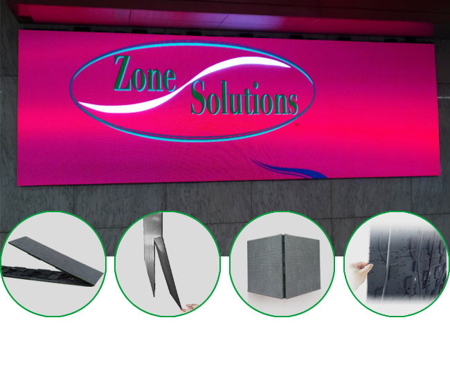 Custom Outdoor Retail LED Display / IP43 Commercial Advertising LED Display P6