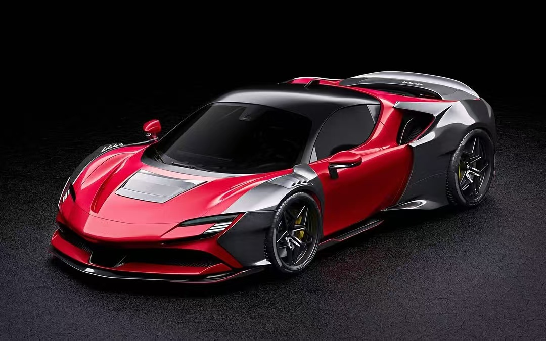 SF90 Ferrari Carbon Body Kit 2021 Widebody Kits ZE Style Wheel Arch