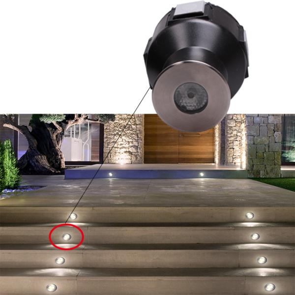 Aluminum Recessed Mini Inground Pool Lights , 24V LED Step Stair Lights