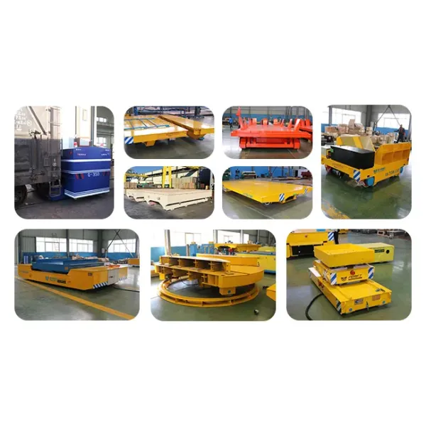 Automated Guided Vehicle Heavy Load Transport Platform Operating on Floor Mounted Rails for Manufacturing and Industrial