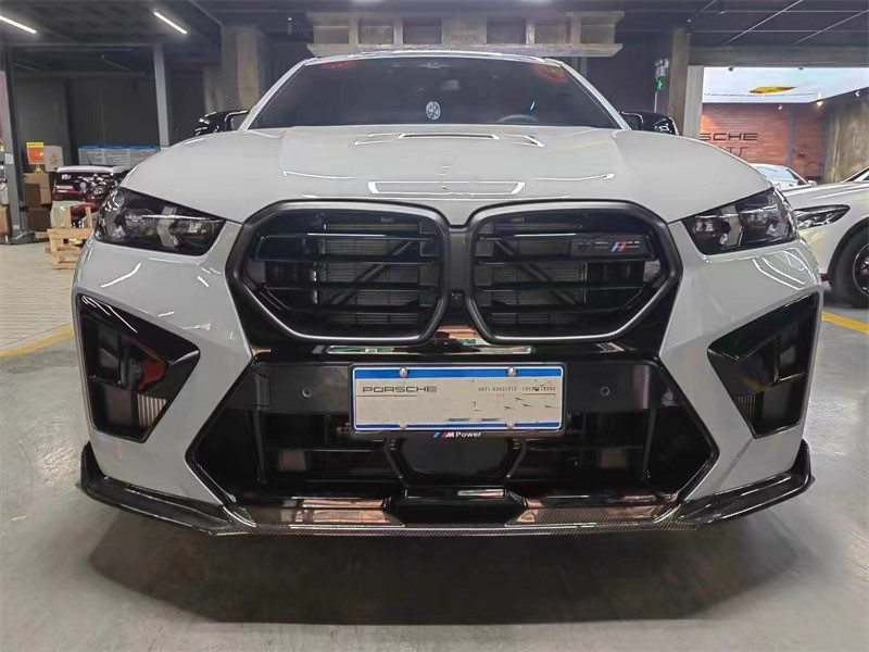 For BMW X5M X6M Carbon Fiber Body Kit X5M X6M Carbon Fiber Front Lip Diffuser Spoiler Side Skirt Hood