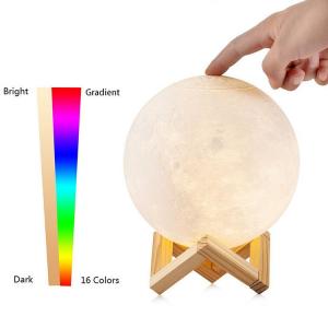 China 2019 Creative touch Small Desk lamp LED 3D Print Moon Night Light usb led light lamps on sale