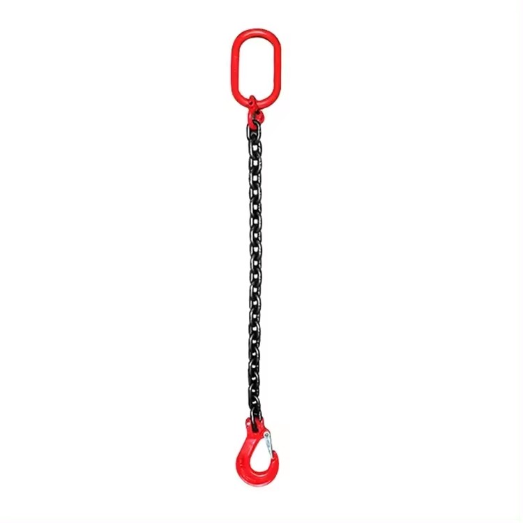 Black Finish Lifting Chain Sling Hook Crane G80 Manganese Steel Chain Lifting Tool