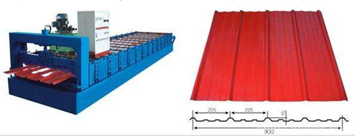 Galvanized Glazed Tile Roll Forming Machine With 8 - 12m / Min Working Speed