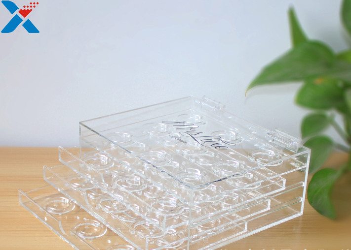 Custom 3 Layer Plexiglass Display Box False Eyelash Packaging Case Without Recycle