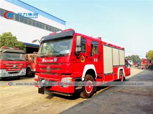 China Howo 4x2 Emergency Rescue Fire Truck With Folding Crane on sale