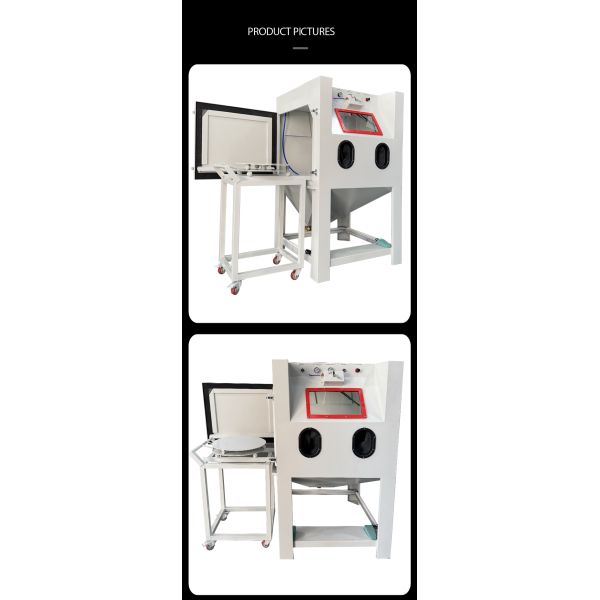 Turntable Wet Sand Blasting Machines Dust Free Sandblasting Machine