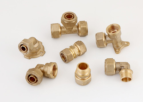 Pex pipe fittings brass compression fittings copper oring connector Tee