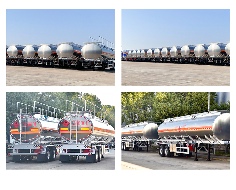 33000L 38000L Semi Tanker Trailer Gasoline Oil Transport Tanker 2 Axle 3 Axle Truck Trailer
