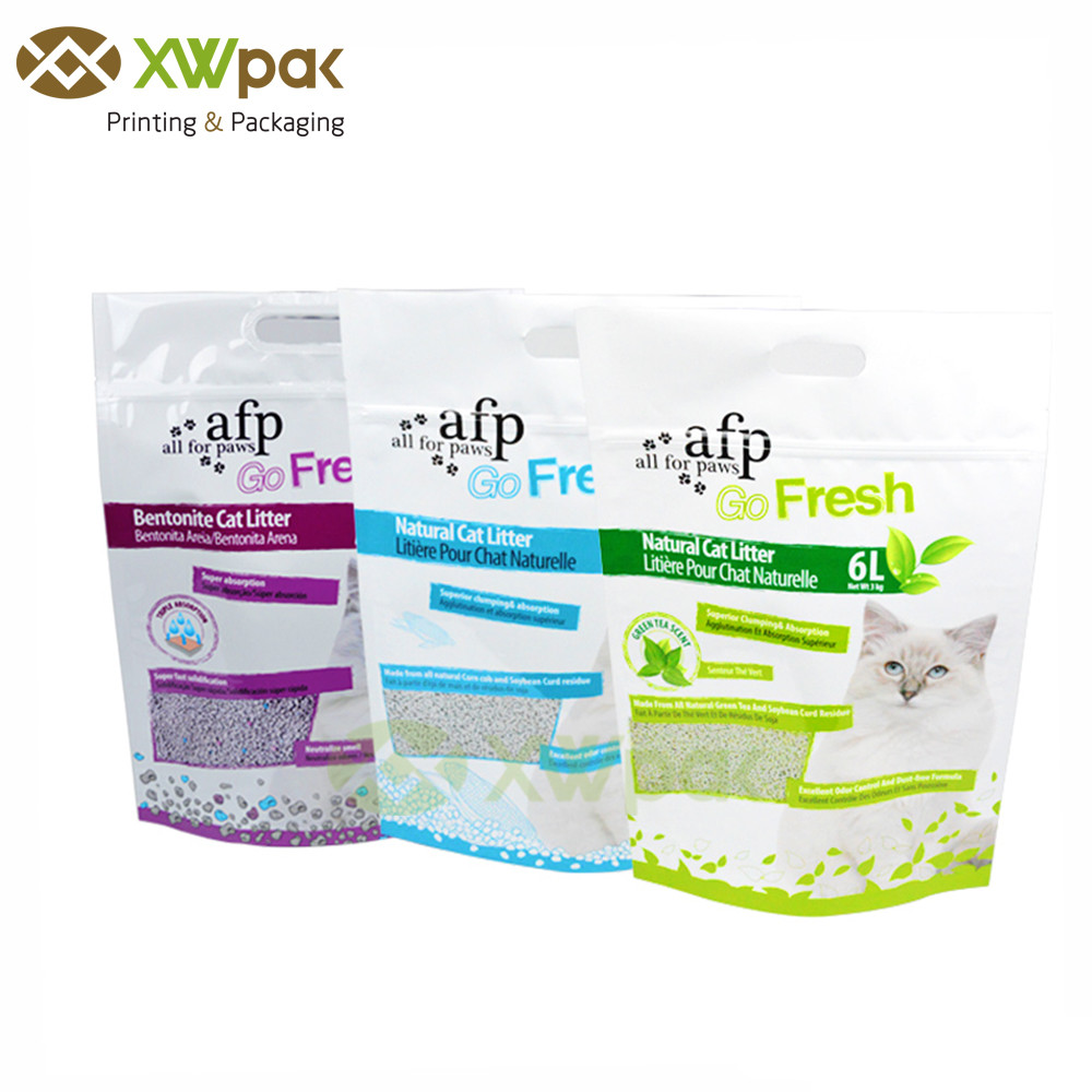 Stand Up Animal Dog Food Packaging Bag , Customized Size Resealable Dog Food Bag