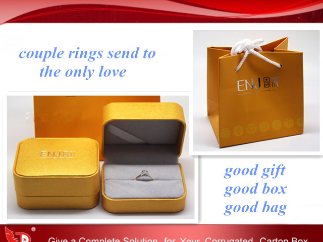 High-grade couple rings box,logo with hot-gilding