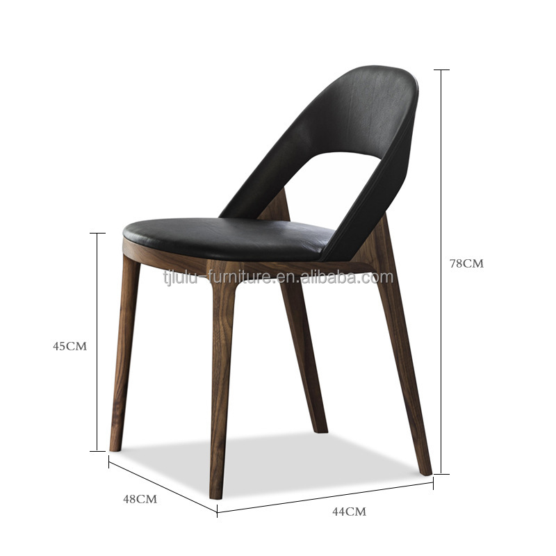 Modern Nordic Wood Chair for Furniture Design Restaurant Upholstered Dining