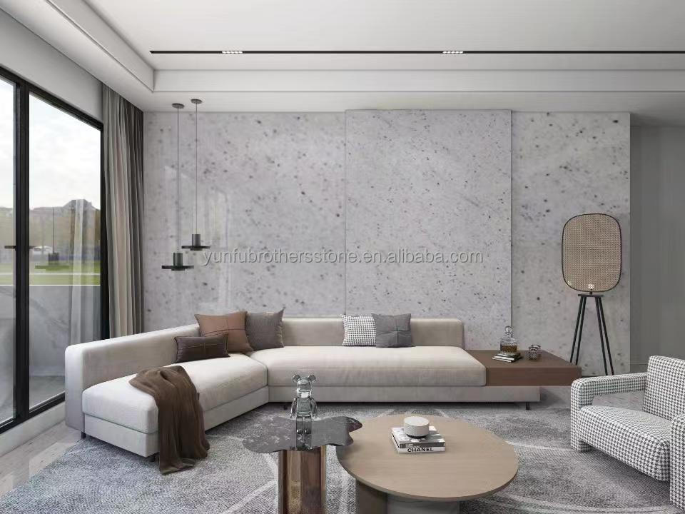 Flamed Natural Granite Tile Cut-to-Size for Modern White Kitchen Counter Top and More