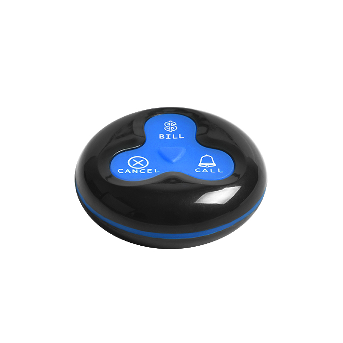Waterproof hotel smart long range wireless pager system display panel with three keys push button