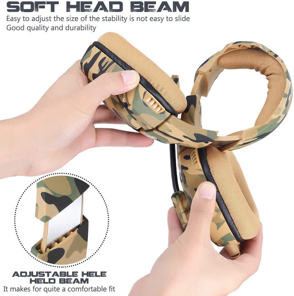 2.2m Onikuma K1B Camouflage Gaming Headset For PS4 PC
