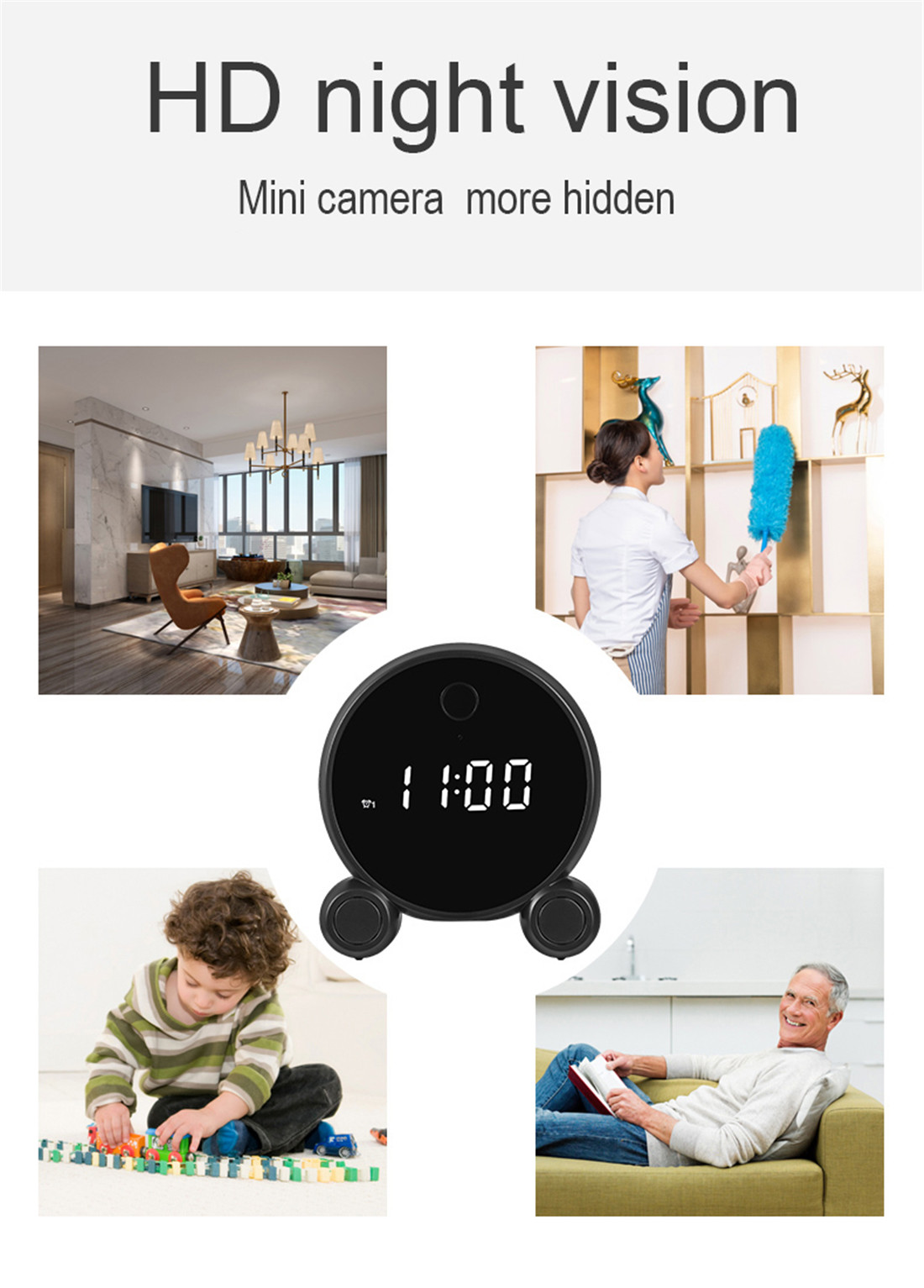Tuya clock camera, tuya battery camera---keep your time and space in control
