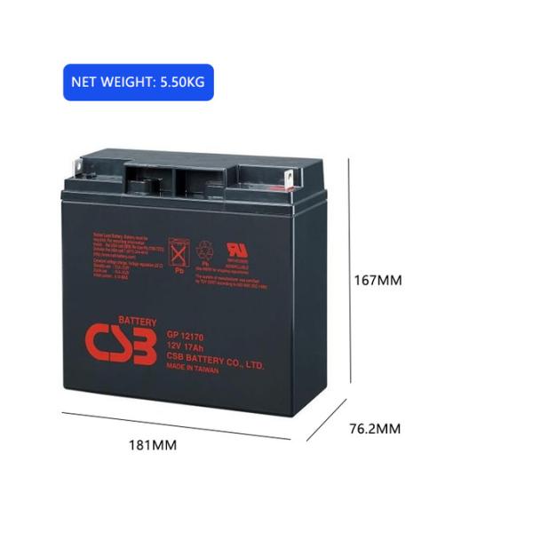 CSB GP12170 12V 17Ah VRLA Battery for UPS Systems