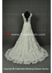 China NEW!! Sweetheart Aline Lace wedding dress with lace cape sleeves Bridal gown #AS7210 on sale