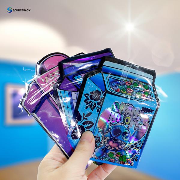 Professional Packaging Solution Customized Logo Glossy Weed Bag