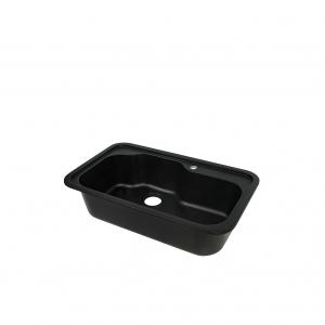 Quality Size 80 X 48cm Quartz Stone Kitchen Sink 1 Bowl With Tap Hole for sale