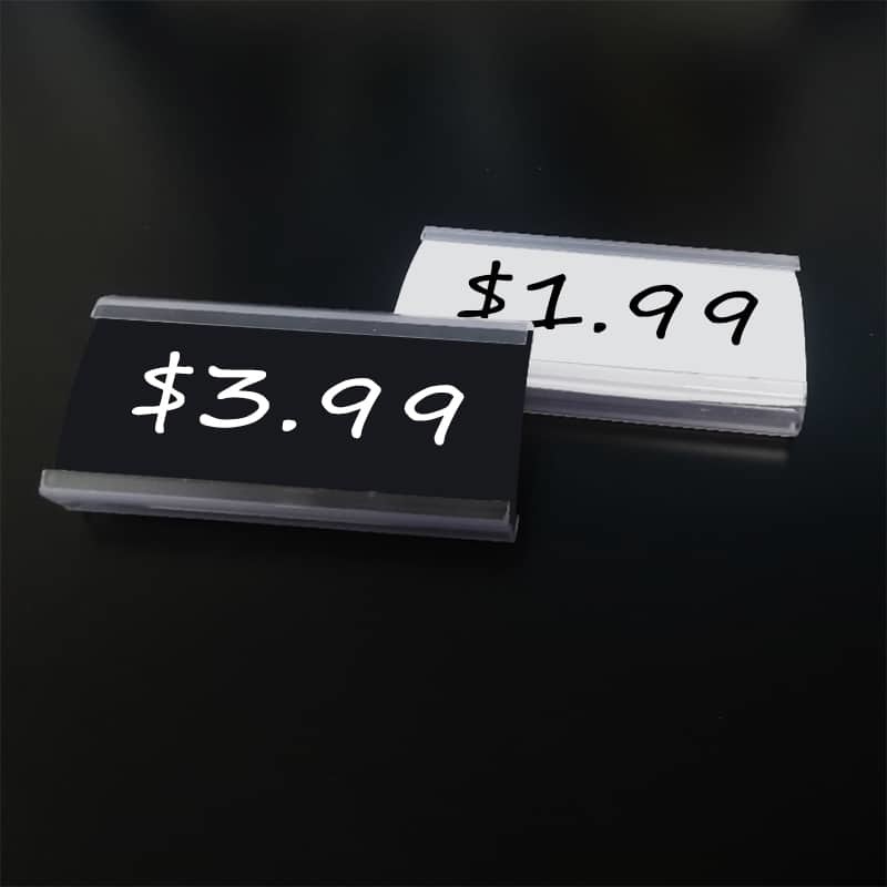 Supermarket Label Holder 3.5*7.5cm Plastic Shelf Label Holder Writable