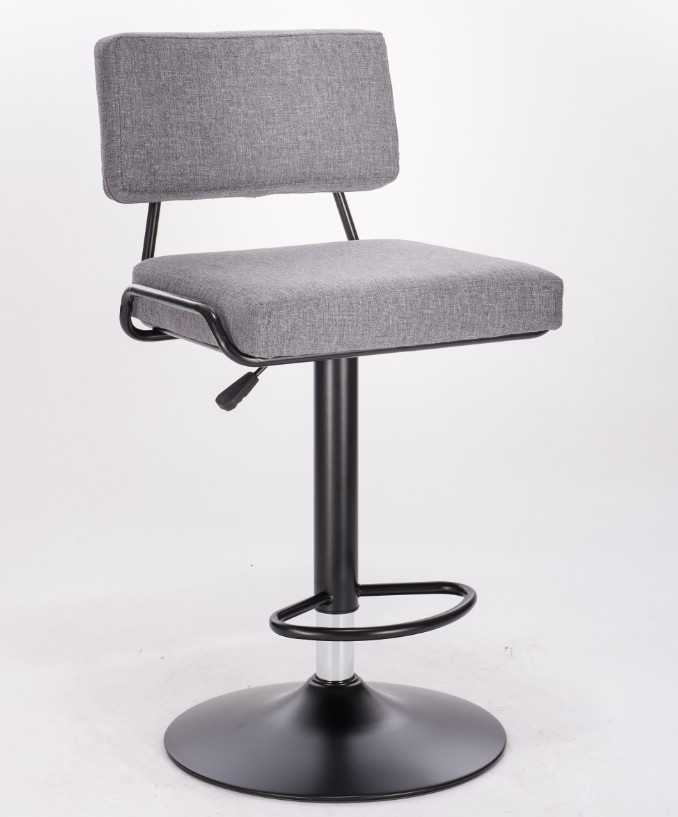 Adjustable Black Swivel Bar Stools With Backs Set Of 2 Upholstered Counter Stools 3 Minutes Quick Assembly