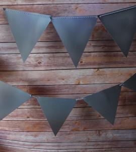 Quality Silver Large Triangle Pennant Banner for sale