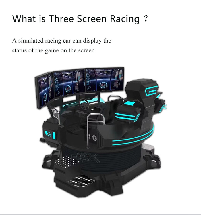 9D VR Three Screen Racing Car Simulator Driving Games