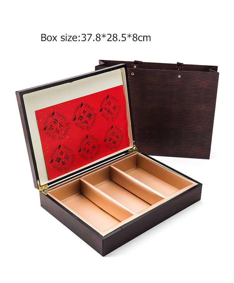 Dustproof Thickened Wood Tea Box Organizer Multifunctional Durable
