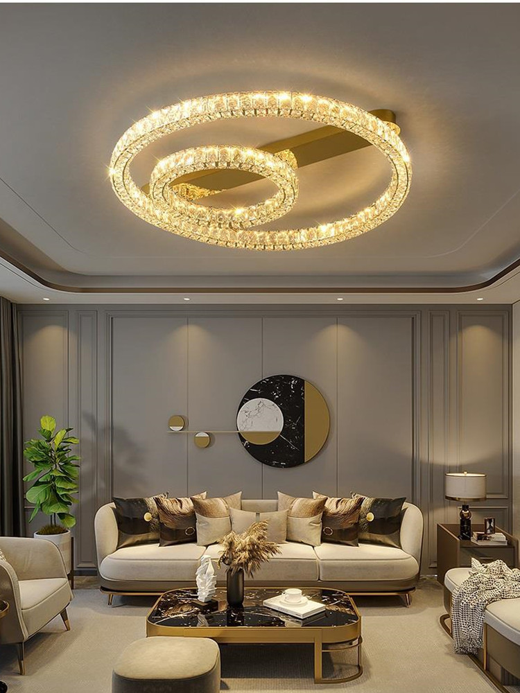Luxury Ring Ceiling Lamp Modern Bedroom Living Room Crystal Ceiling Lamp(WH-CA-100)