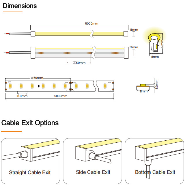 24V Side Bend LED Strip CV Or DMX512 LED Strip For Indoor And Outdoor Decoration
