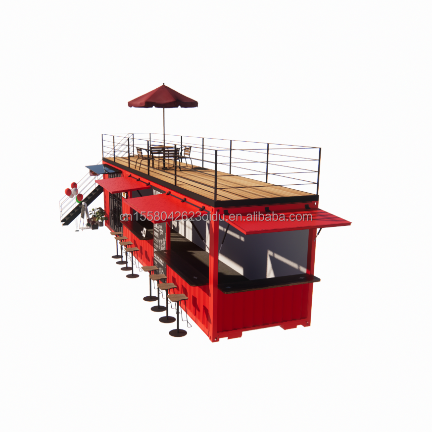 Modern Luxurious 20ft 10ft Mini Cafe Bar Restaurant House Container Coffee Shop Prefabricated Steel Interior Design for Mall