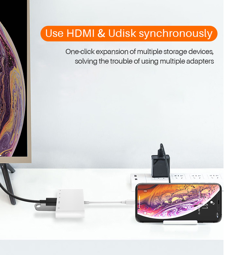 5 In 1 0.5M OEM USB OTG Cable Adapter Plug Playing