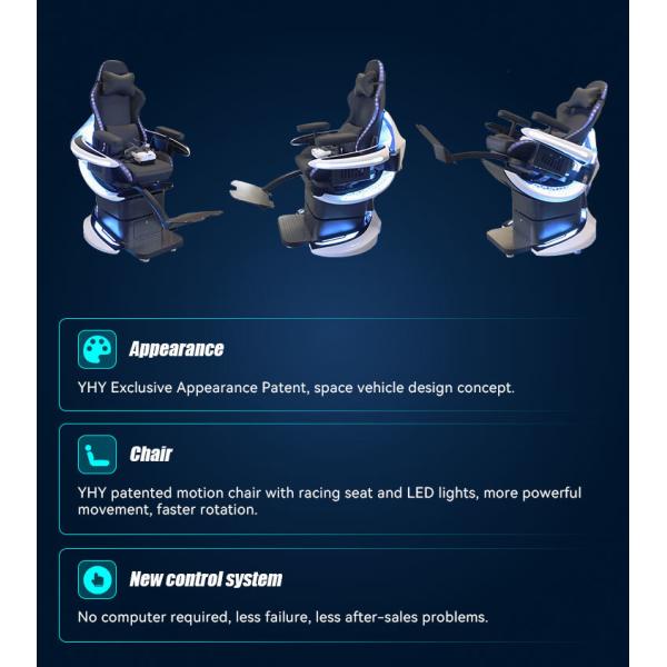 Easy Operation VR Game Machine 360 Degree Rotation Chair 9D VR Equipment Gaming Machine