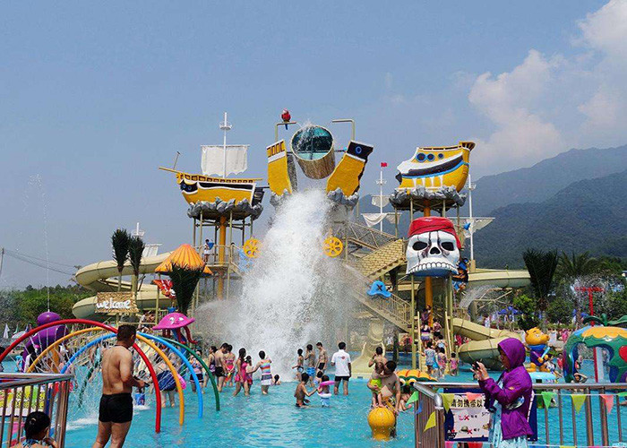 Anti - UV Amusement Park 30m3/H Aquatic Playground Equipment