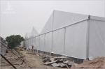 PVC Fabric Roof Outside Industrial Storage Tents Customized ISO CE Certification