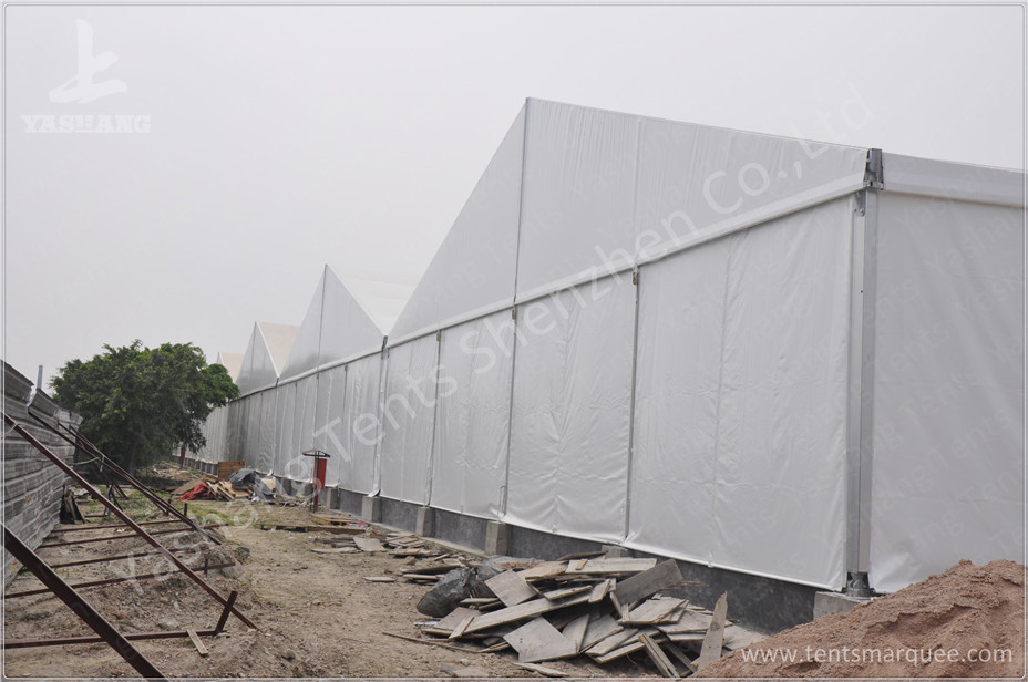 PVC Fabric Roof Outside Industrial Storage Tents Customized ISO CE Certification